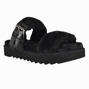 Nine West Funkie Cozy Flat Slippers - Black - Ireland (TK6318740)